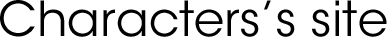 Characters's site